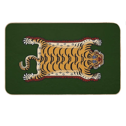 TIBETAN TIGER RUG 1-green Bath Mat