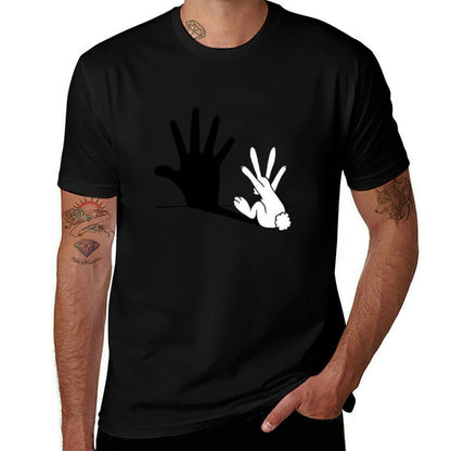 Rabbit Hand Shadow  Fade-proof Color T-Shirt