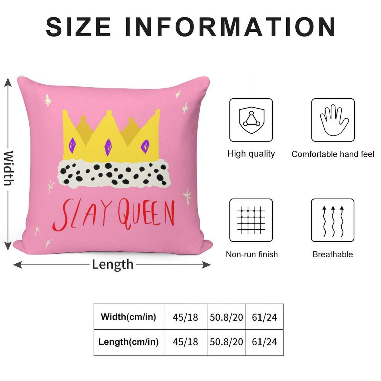 Slay Queen Soft Style Accent Throw Pillow