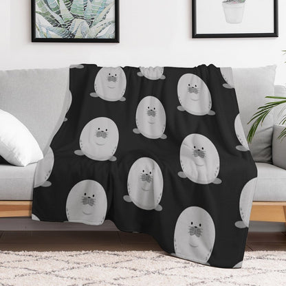 Cute Chonky Seal Throw Blanket