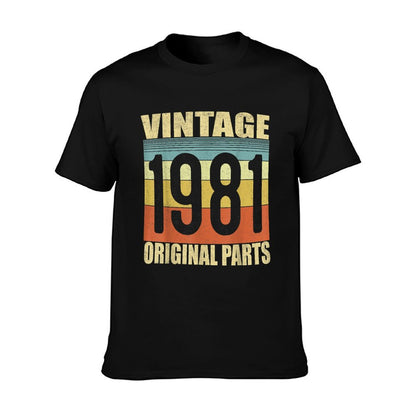 Vintage 1981 40th Birthday Gift Men Women 40 Years Old  Wrinkle-resistant T-Shirt