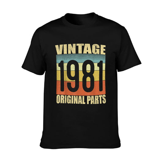 Vintage 1981 40th Birthday Gift Men Women 40 Years Old  Wrinkle-resistant T-Shirt
