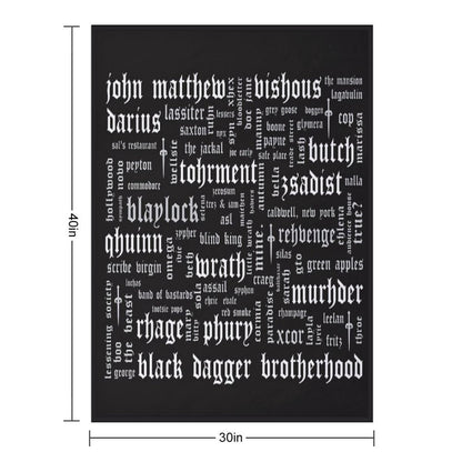 BDB Word Cloud Landscape - Updated Throw Blanket