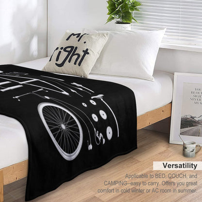 Bike Exploded Throw Blanket