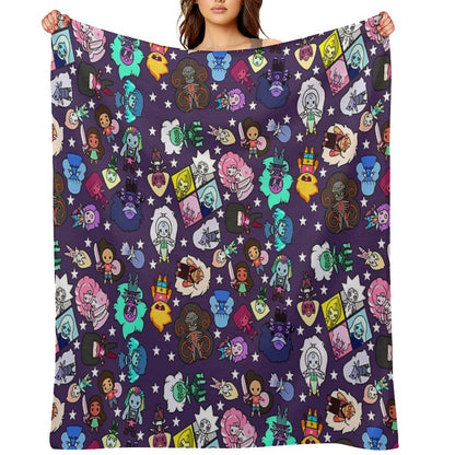 Crystal Gems Throw Blanket