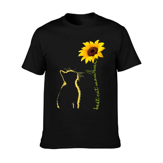 Best Cat Mom Ever Sunflower Mother&#39;s Day for Cat Lover T-Shirt