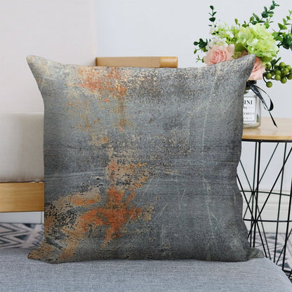Burn Blue Rust - Alternative II Linen Throw Pillow Cover