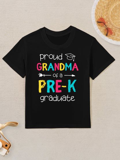 Proud Grandma PreK Grad Preschool Family Matching Graduation Kids T-Shirt