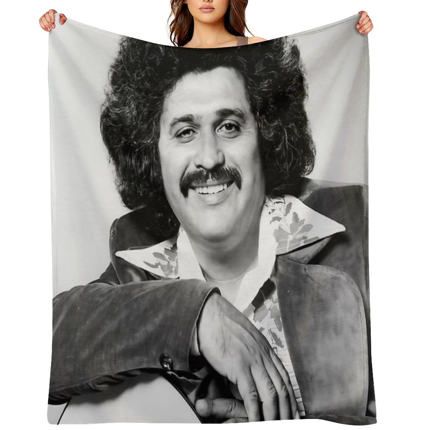 Freddy Fender BW Throw Blanket