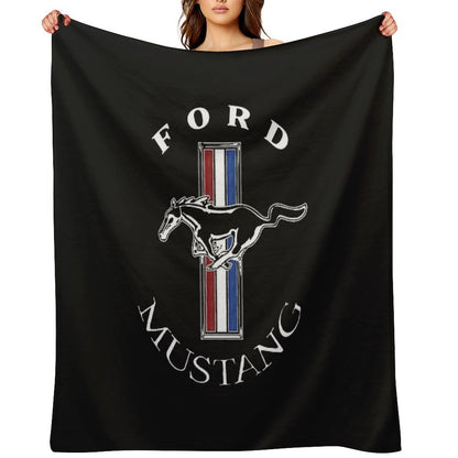 Ford Mustang Logo COLOUR Throw Blanket