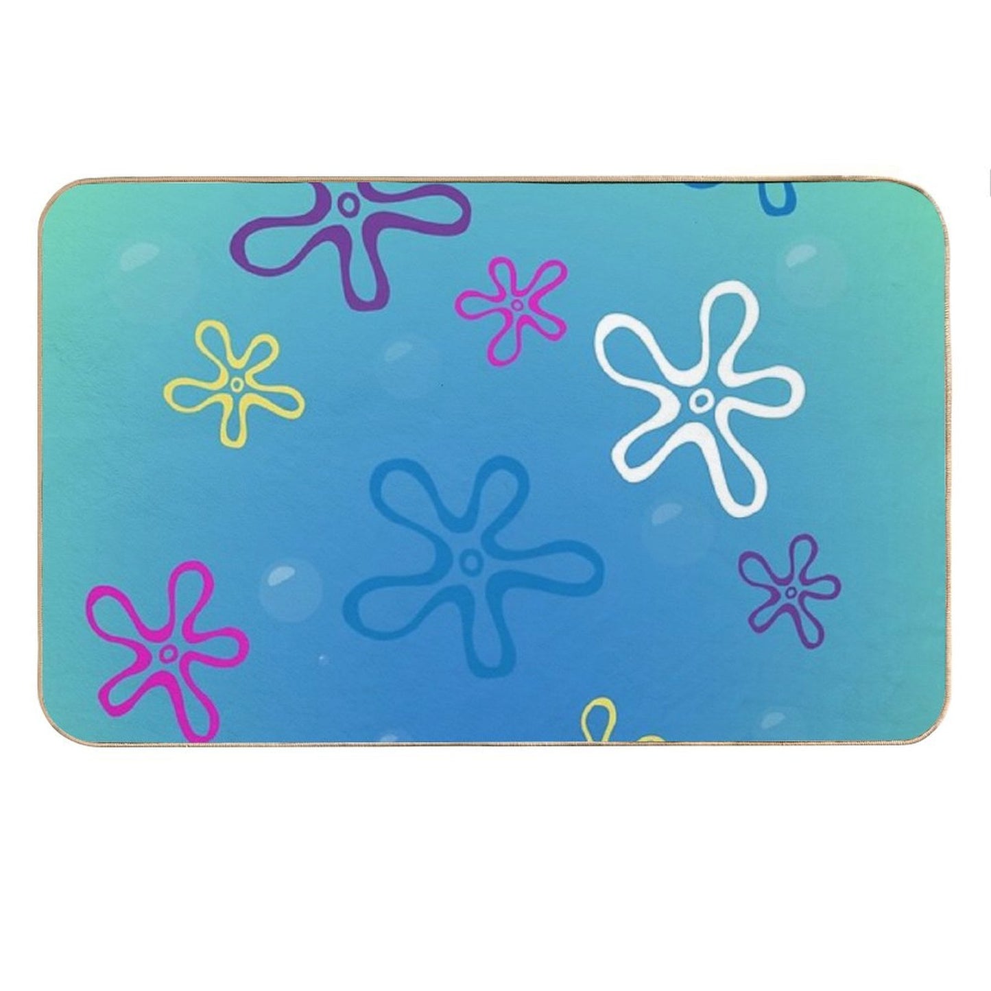 Ocean Flowers Bath Mat