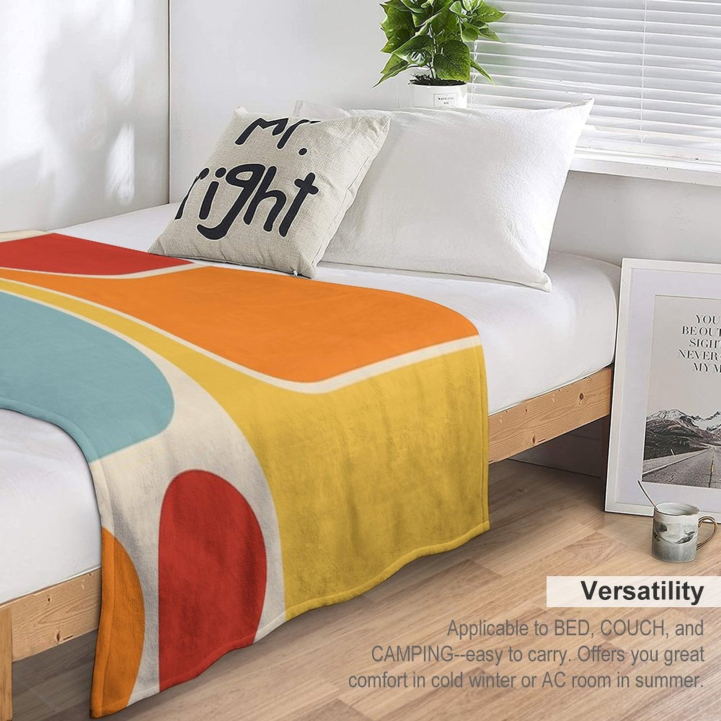 Retro Geometric Design 628 Throw Blanket