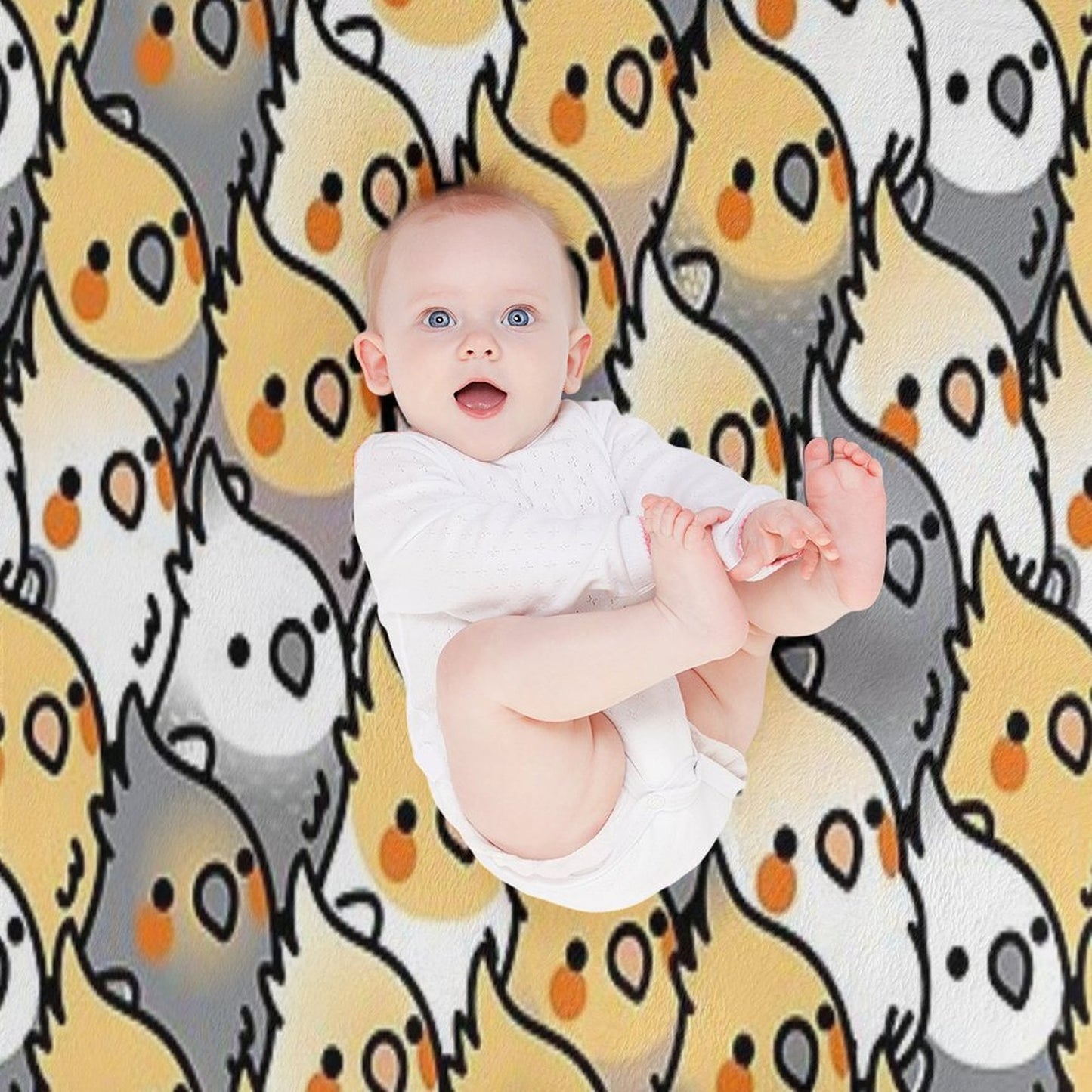 Chubby Cockatiel Party Throw Blanket