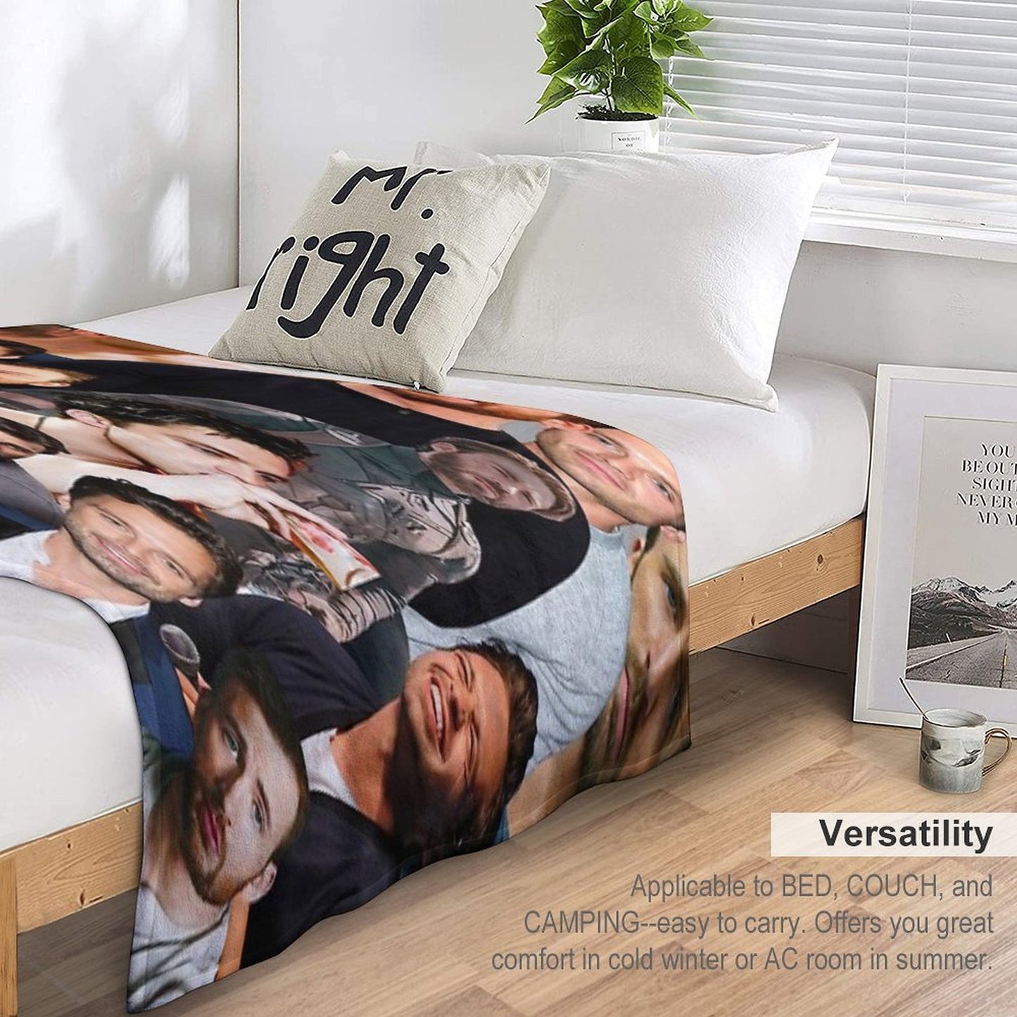 Chris Evans And Sebastian Stan Collage Merch Throw Blanket