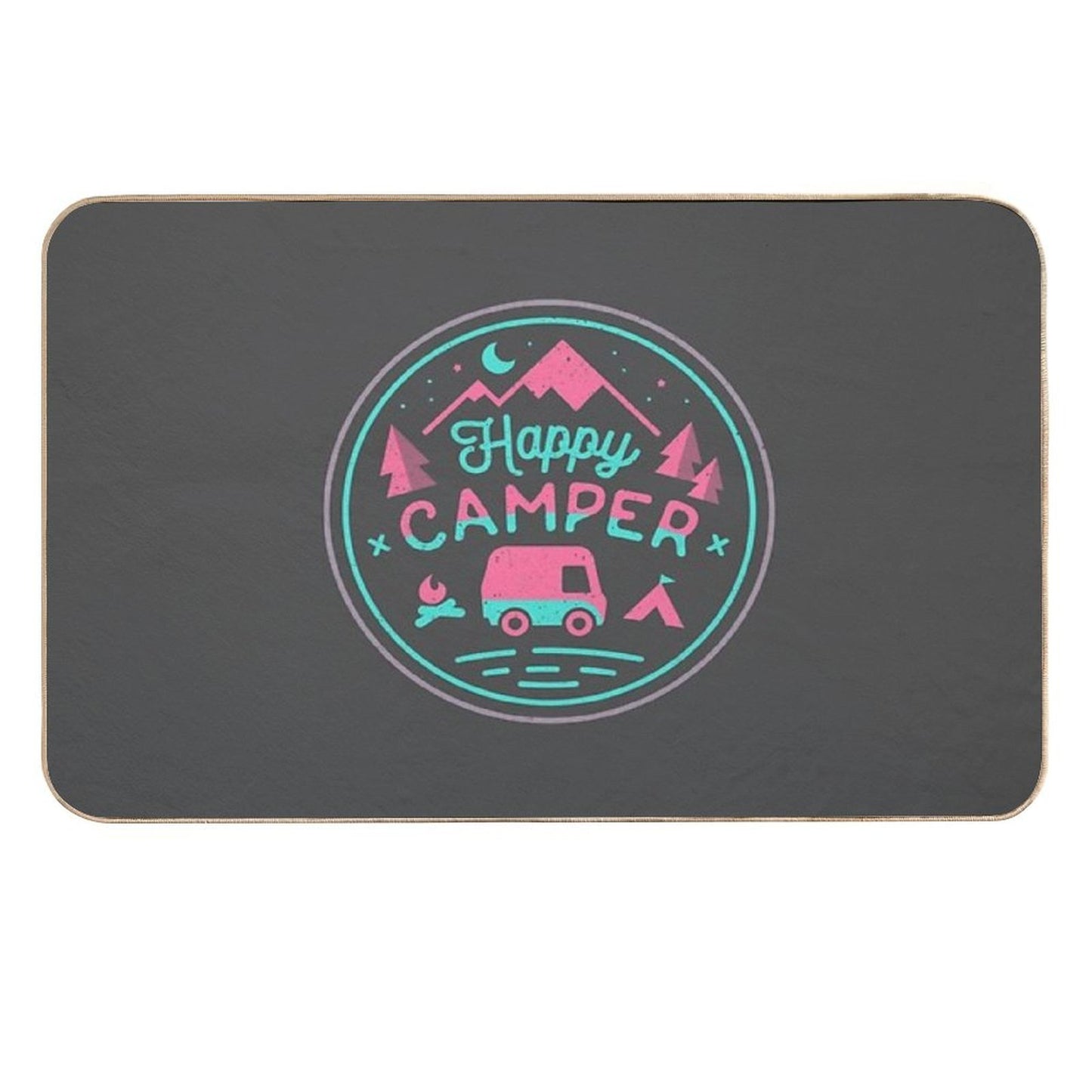 Happy Camper Soft-top  Long-Lasting Bath Mat