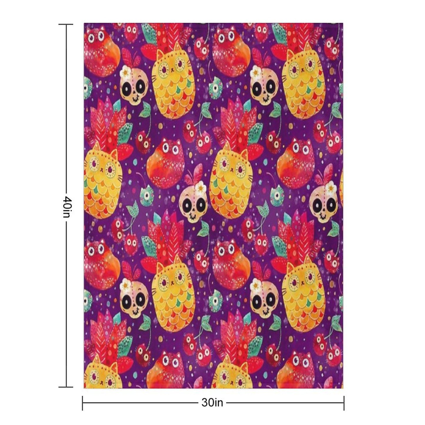 Mexican Tutti Frutti Throw Blanket
