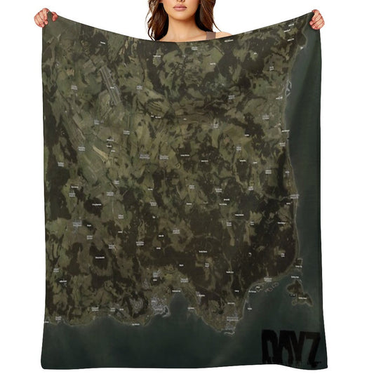 Day Z Map Throw Blanket
