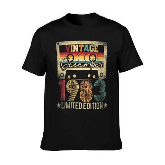 Womens December 1983 40th Birthday Gift Limited Edition Vintage  Oversized Silhouette T-Shirt
