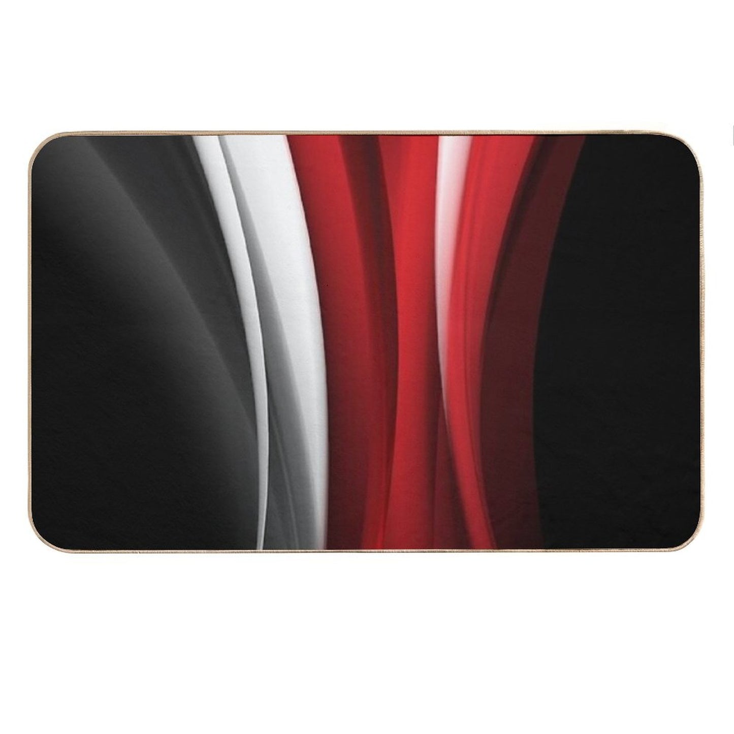 Red And White Bath Mat