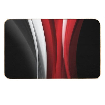 Red And White Bath Mat