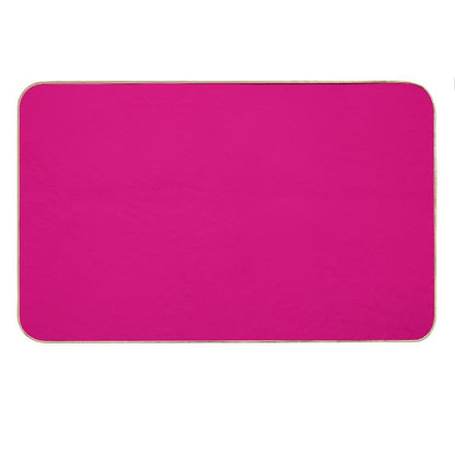 Hot Pink Fuchsia Solid Color Decor Bath Mat