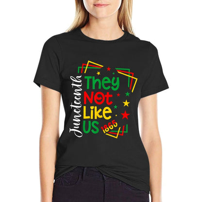Funny Juneteenth 1865 They Dont Like Us, Vintage Juneteenth  Versatile T-Shirt