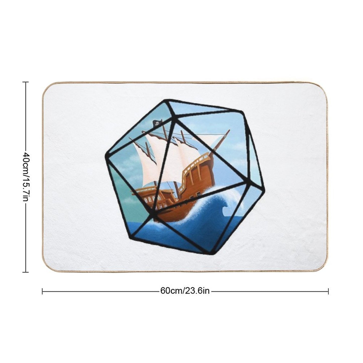 Pirate  Swashbuckler D20 Bath Mat