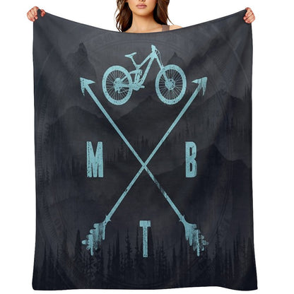 Downhill MTB Throw Blanket