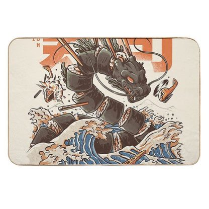 Great Sushi Dragon  Repositionable Bath Mat