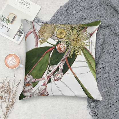 Eucalyptus Mallee Australian Native Soft Gift Ready Throw Pillow