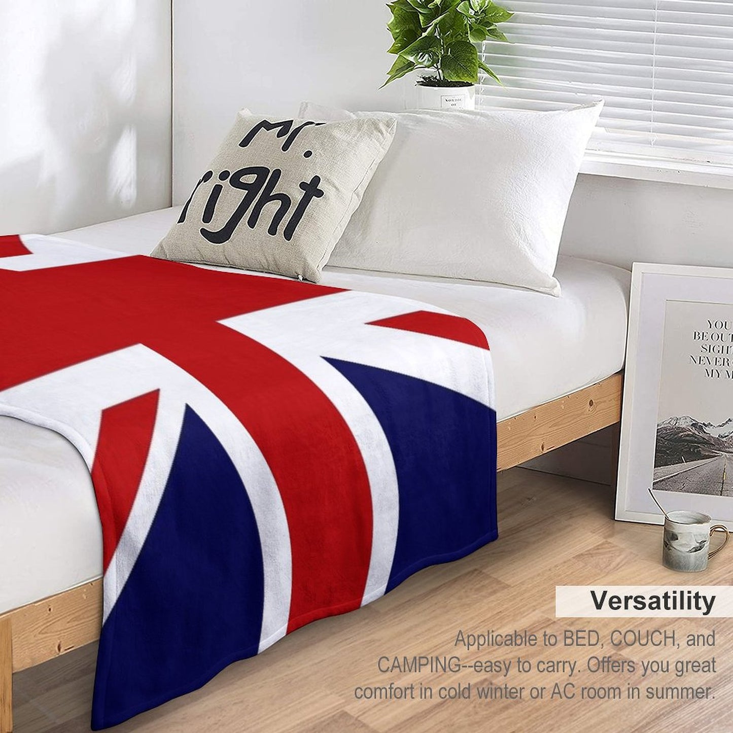 Union Jack Flag of The UK Throw Blanket