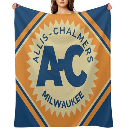 Allis Chalmers Retro Logo Throw Blanket