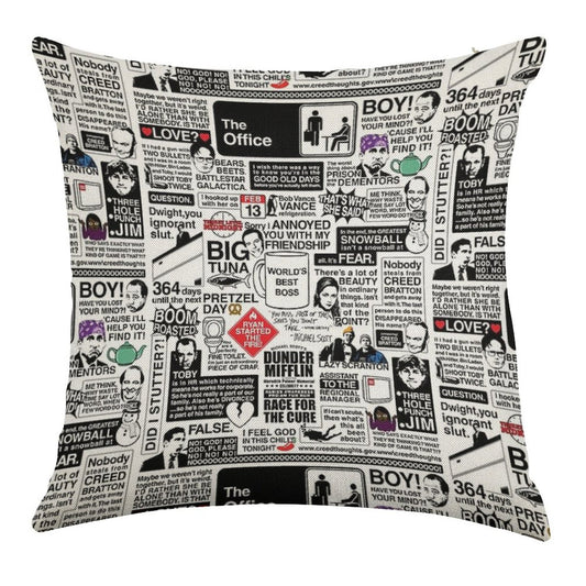 Wise Words From The Office - The Office Quotes (Variant) Linen Throw Pillow Cover