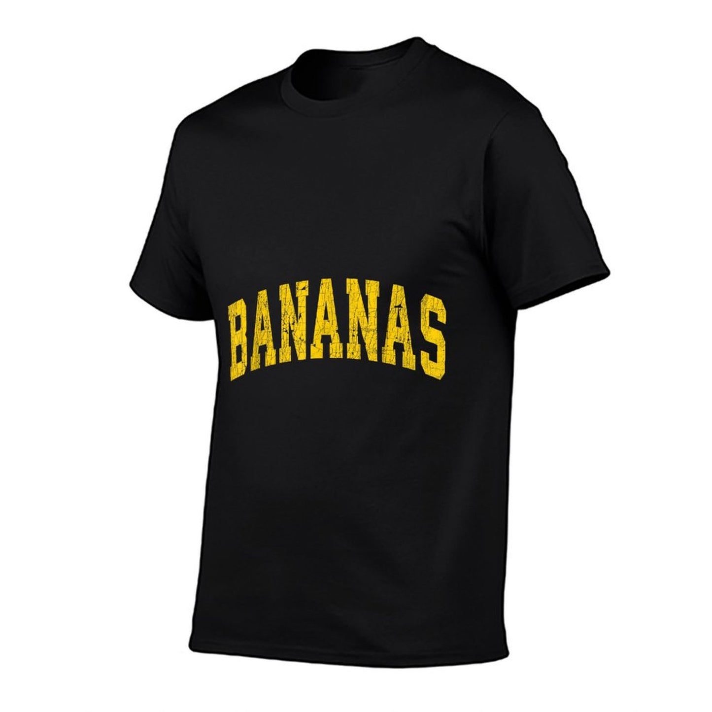 Funny Retro Bananas Cute Banana Gifts Yellow  Rolled Sleeves T-Shirt