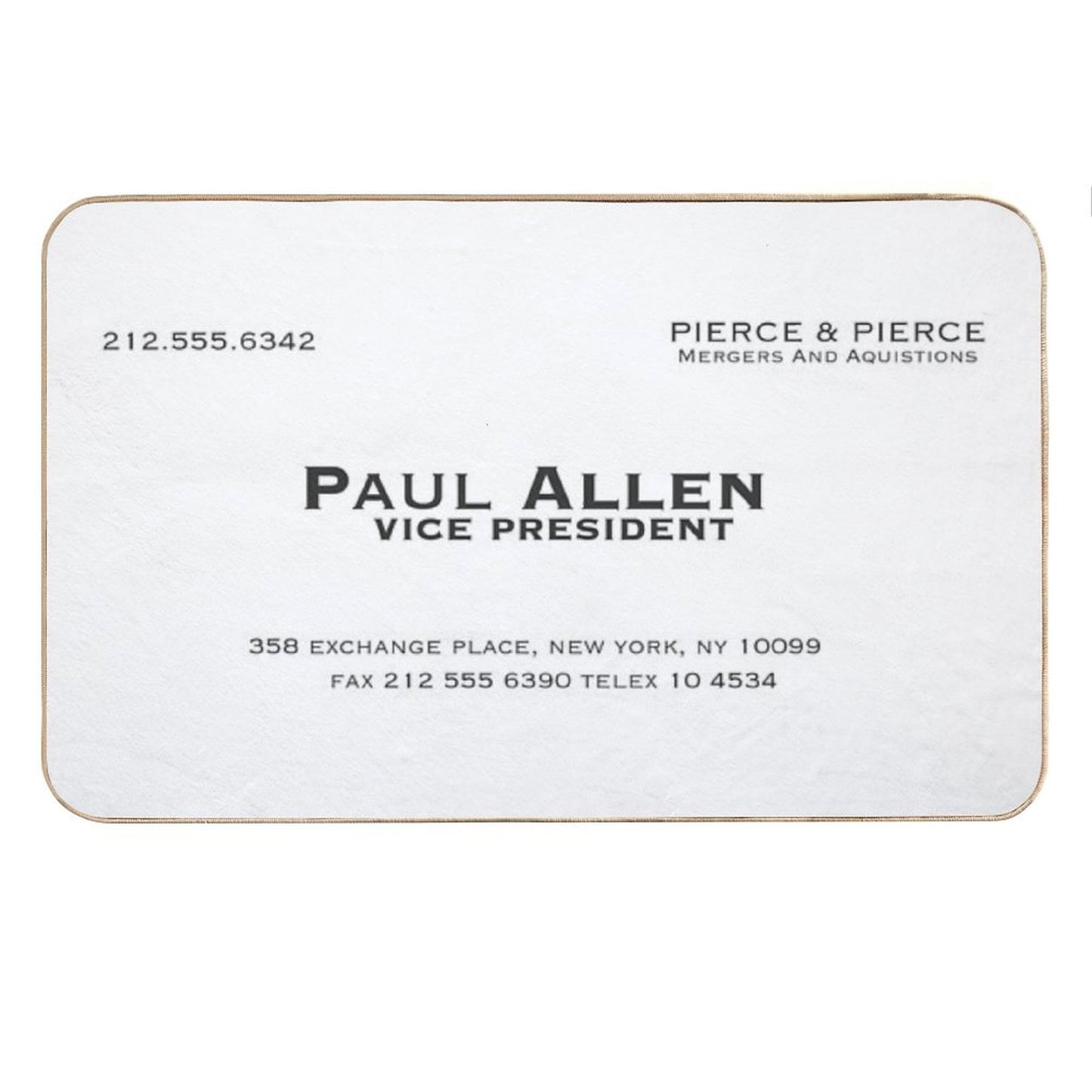 Paul Allen Business Card Bath Mat