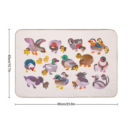 Duck And Duckling Bath Mat