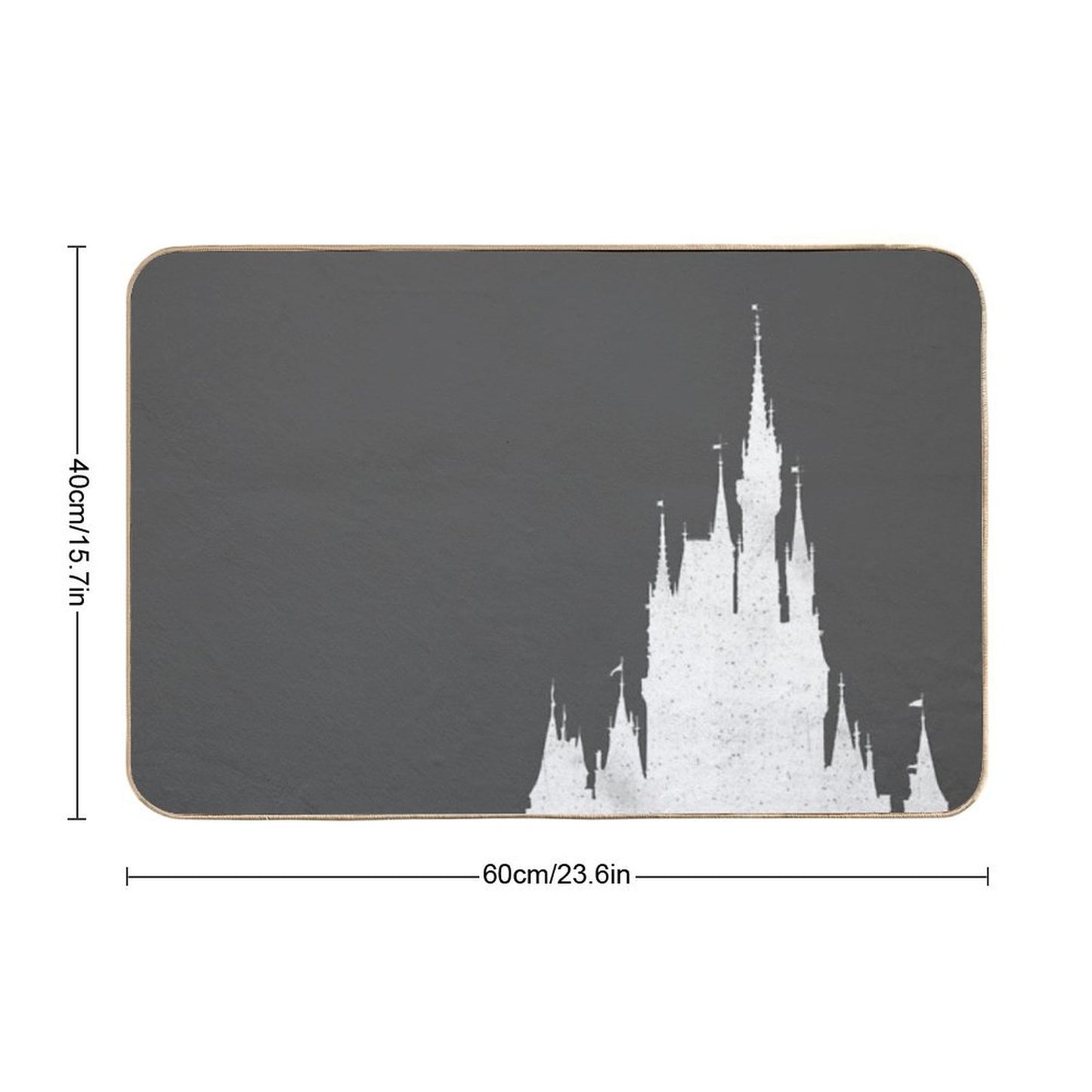 Magic Castle Silhouette Vintage Bath Mat