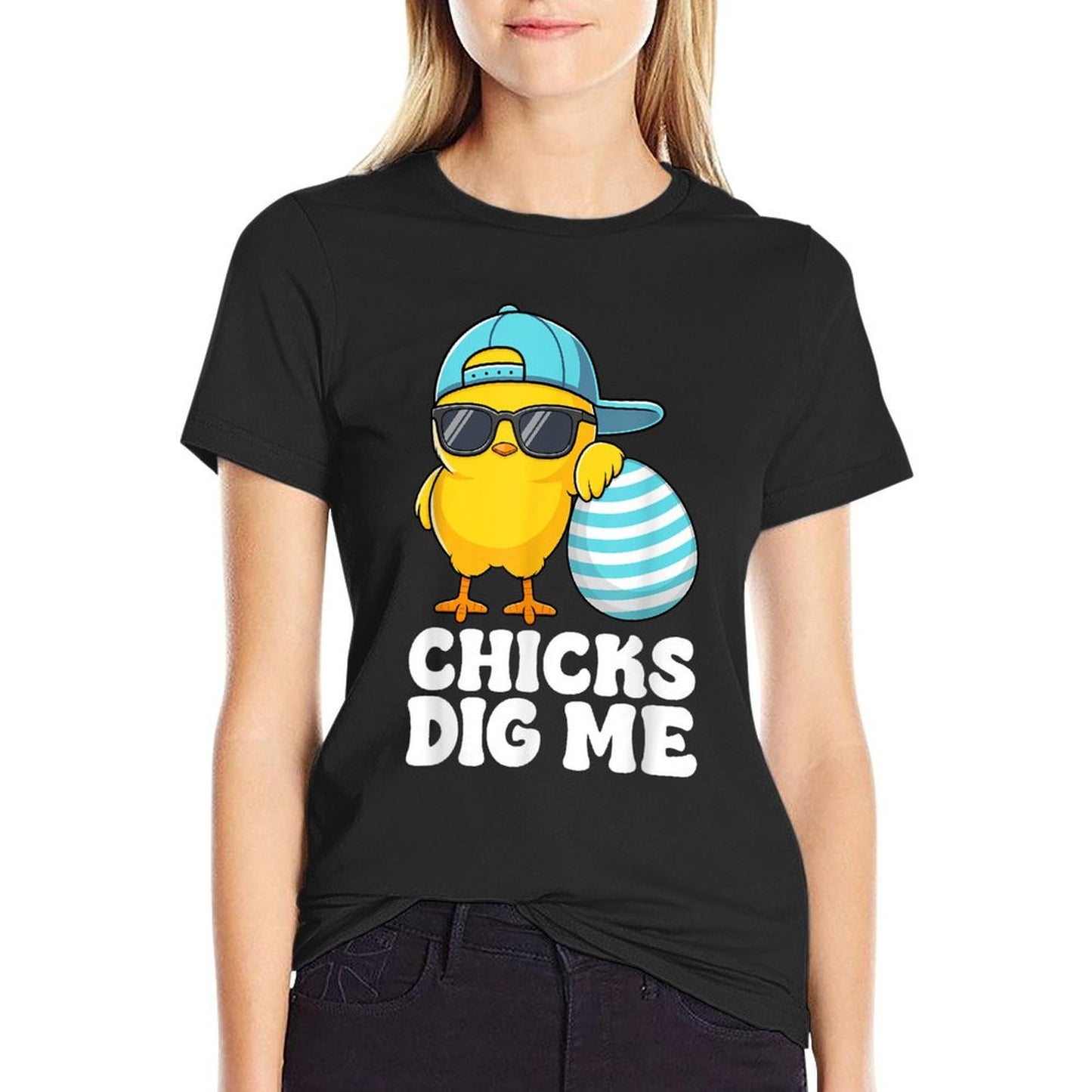 Chicks Dig Me Easter Toddler Boys Men Happy Easter Funny T-Shirt