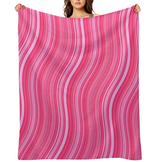 Vibrant Pink Flow Throw Blanket