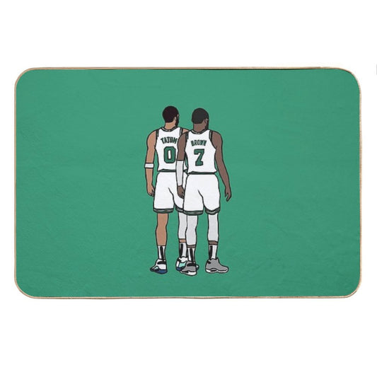 Jayson Tatum And Jaylen Brown Back-To Bath Mat