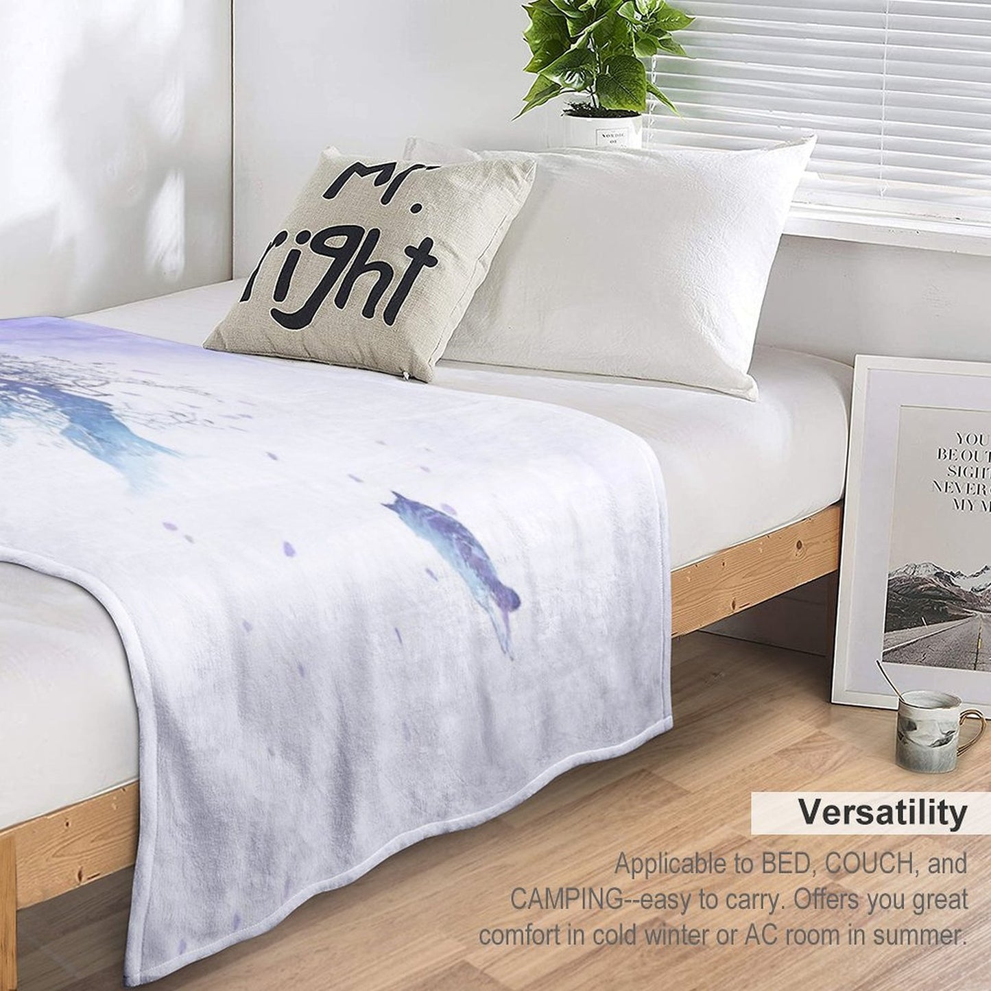 The Long Way to Fuji Throw Blanket