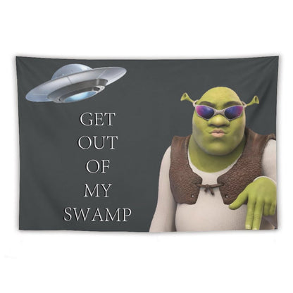 Shrek Get Out of My Swamp UFO Tapestry