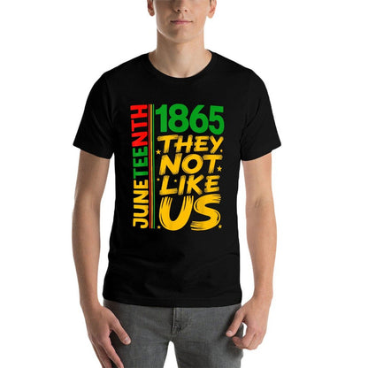 They Dont Like Us Juneteenth 1865 Pride Black History Tee  Ribbed Collar T-Shirt