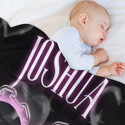 Kpop Seventeen Joshua Y2K Heart Throw Blanket