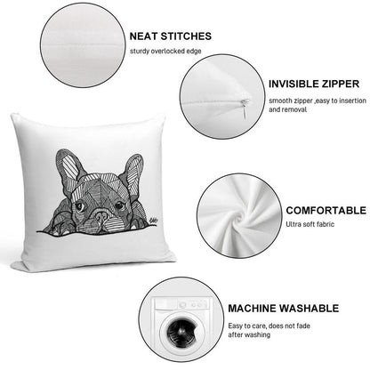 French Bulldog Puppy Soft Durable Construction Throw Pillow