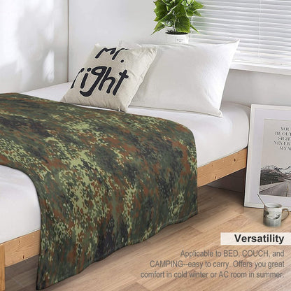 Flecktarn Camo Throw Blanket