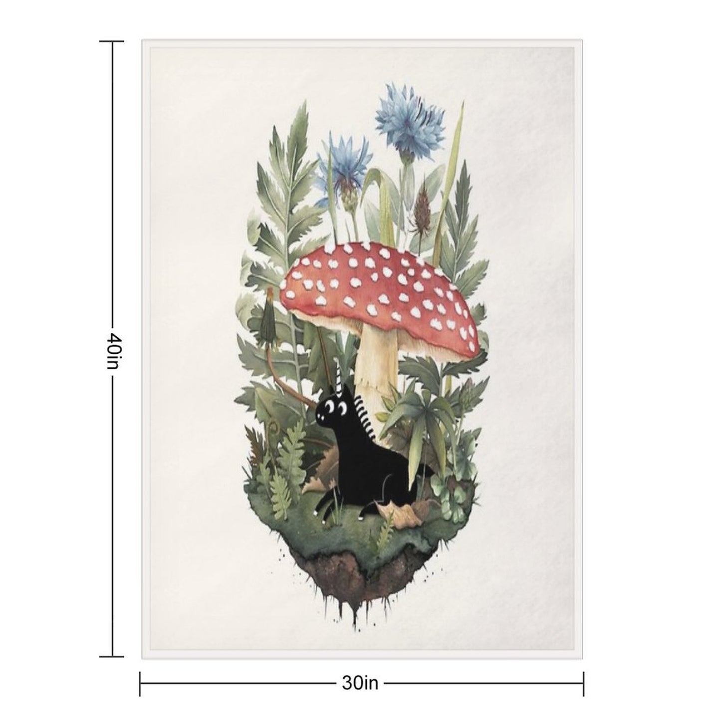 Tiny Unicorn Throw Blanket