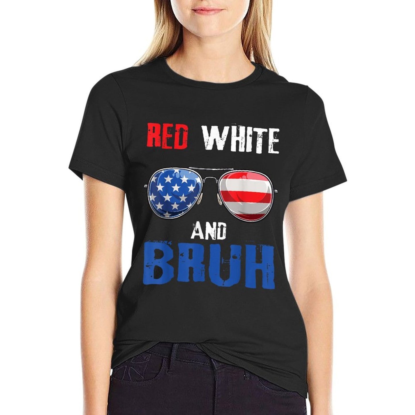 Red White And Bruh 4th Of July Boys Patrioticns Kids Comfortable T-Shirt