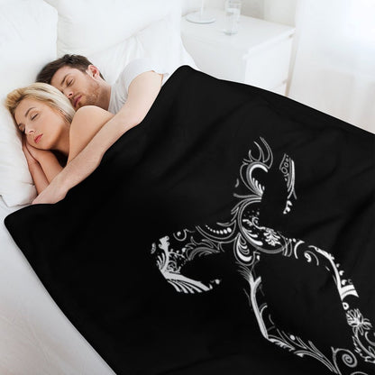 Shadowhunters Rune - Angelic Power Rune (floral Decorations - White)  Malec  Mundane  Parabatai  Alec, Magnus, Clary, Jace, Throw Blanket