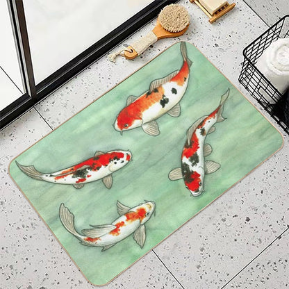 La Ronde Des Carpes Koi Bath Mat